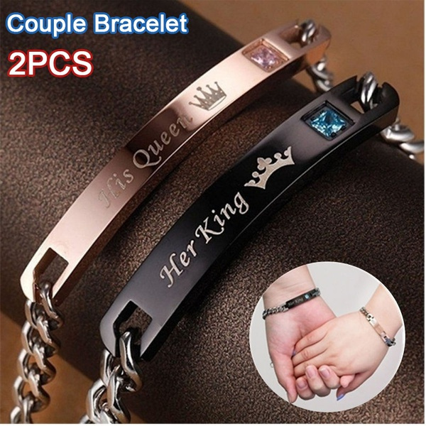 Buy Wholesale China Fashion Heart Magnetic Clasp Couple Bracelet With  Engraved Name Beads Unique Jewelry Gifts For Lover & Cord Bracelets at USD  2.19 | Global Sources