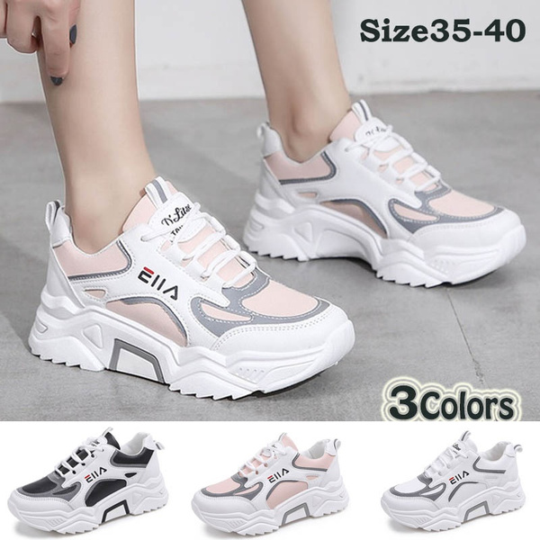 Women Casual Running Shoes Platform Chunky Sneakers Mesh Shoes Daddy Shoes Women Zapatillas Mujer