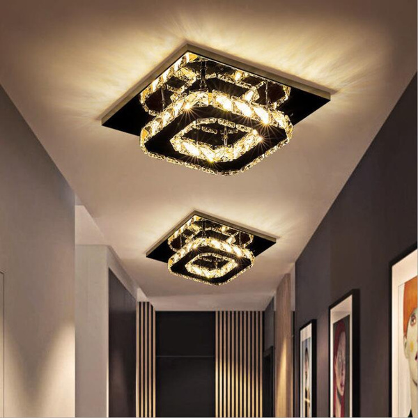 Led Square Crystal Ceiling Lamp Modern Indoor Lighting 12w Aisle Corridor Light Home Decoration For Living Room Wish - Modern Indoor Ceiling Lights Led Square Crystal Ceiling Lamp Modern Indoor Lighting 12w Aisle Corridor Light Home Decoration For Living Room Wish - Modern Indoor Ceiling Lights