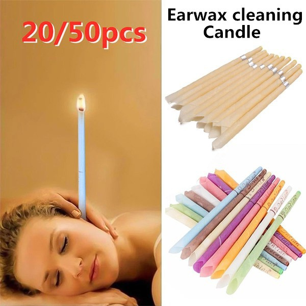 50pcs Healthy Care Ear Candle Ear Treatment Ear Wax Removal Cleaner Ear  Coning Treatment Indiana Therapy Fragrance Candling