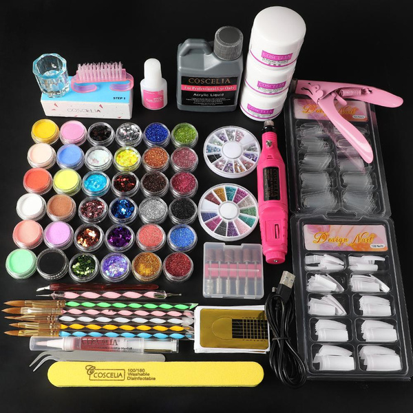 Pink Magic Trial Kit (Acrylic Nail Kit Acrylic Powder and Professional |  enailcouture