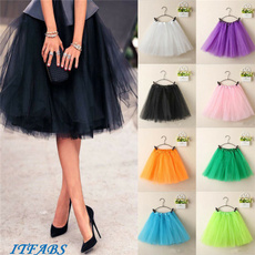 Mini, Colorful, fluffy skirts for women, Dress