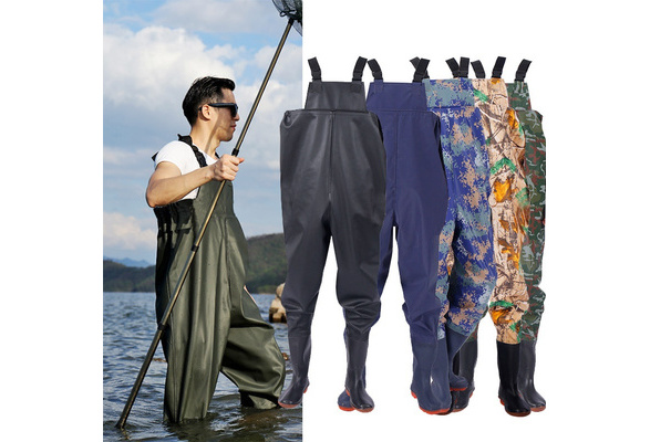 Waterproof Waders Pants Outdoor Fly Fishing Wading Trousers Seams Sealed  with Boots Rompers