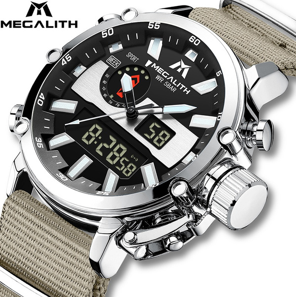 Men's Megalith Luxury Sports Watch Chronograph Waterproof Calendar Date  Quartz UK - Etsy