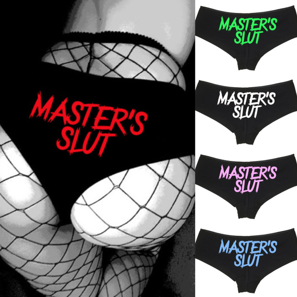 Women Fashion Master s SLUT Underpants Panties Sexy Funny Printed Seamless Lingerie Briefs Knickers Lady Girl Underwear Booty Shorts