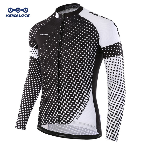 Wholesale 100 Polyester Men Cycling Jersey Quick Dry Ciclismo Bicycle Shirt Spring Full Sleeve