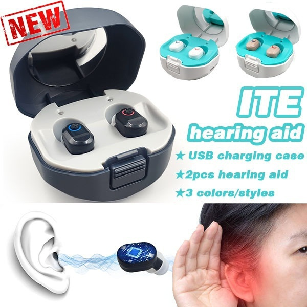 Portable Professional ITE Hearing Aid USB Rechargeable Sound Amplifier