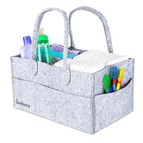 Baby Nappy Caddy by Bonbino Luxury Portable Nappy Storage with Changeable Comp 