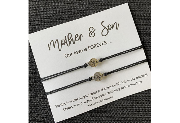 Mom Son Gift For Son Valentines For Son Wish Bracelet Mother Son