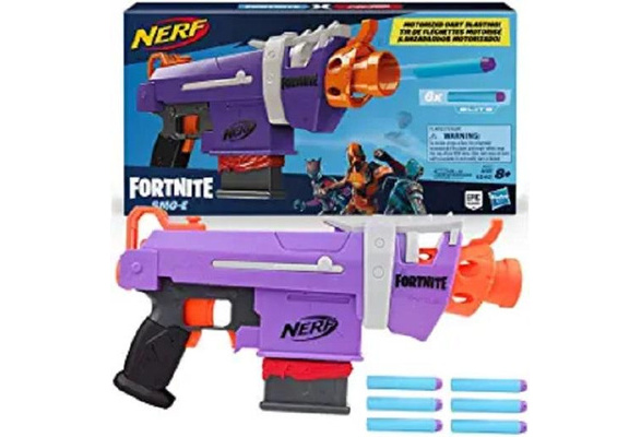 NERF Fortnite SMG-E Blaster - Motorized Dart Blasting - 6-Dart Clip, 6  Official Elite Darts - for Youth, Teens, Adults