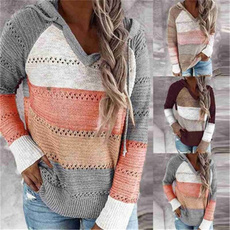 Plus Size, Hollow-out, pullover sweater, Long Sleeve