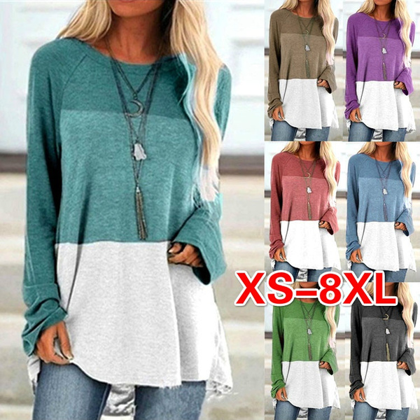 XS-8XL Autumn and Winter Tops Plus Size Fashion Clothes Women's Casual ...