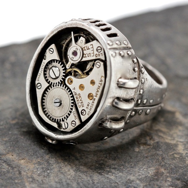 Vintage Ring Watch Round Fashion Roman Numerals Finger Watch - Walmart.com