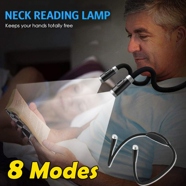 Adjustable Flexible 4 LED Study Reading Hug Light Neck Book Night Lamp Torch 