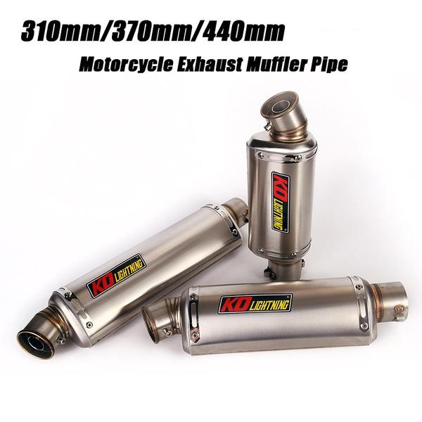 Universal 440mm Exhaust Pipe Muffler DB Killer Stainless Steel For Motorcycle 51