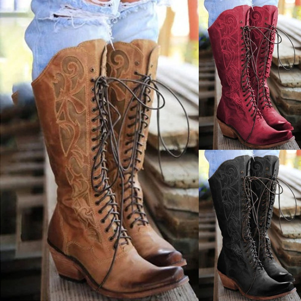 Ladies fashion cowboy clearance boots