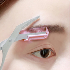 1 eyebrow trimming scissors with comb hair removal scissors comb beauty eyebrow trimming tools，