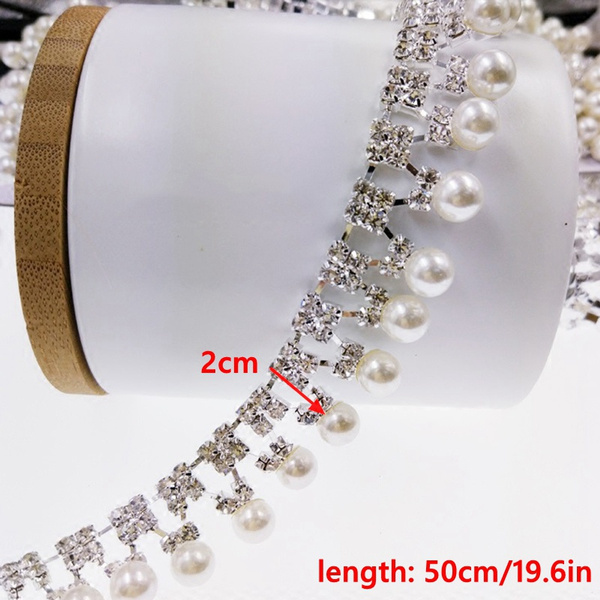 Rhinestone Tassel Chain Rhinestone Fringe Trim Decorative Rhinestone Chain  Clothing Trim