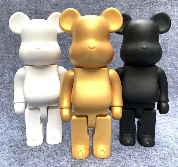 28CM Bearbrick 400% DIY Paint Color Black/White PVC Action Figure Toy Kids Gift 