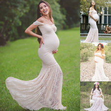 gowns, maternitydressesforphotographyoffshouder, Lace, womenweddingdre