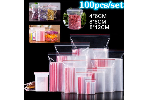 Plastic Ziplock Bags Jewelry Small Ziplock Bag Food Packaging Zip Lock Bags  Clear Fresh-keeping Dustproof Reclosable Home kitchen