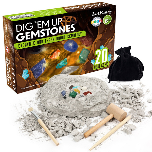 Excavate 3 Amazing Crystals Gemstone Dig Science Kit 