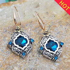 Sterling, pound, Sapphire, vintage earrings