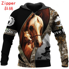 3D hoodies, horse, Fashion, Love