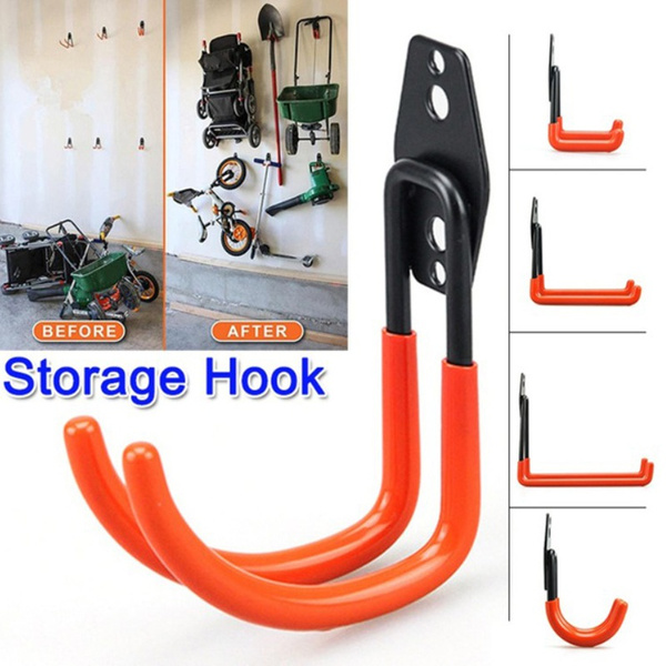 Garage Storage Utility Double Hooks Wall-mounted Heavy-duty U-shaped Hook  Five-piece Set