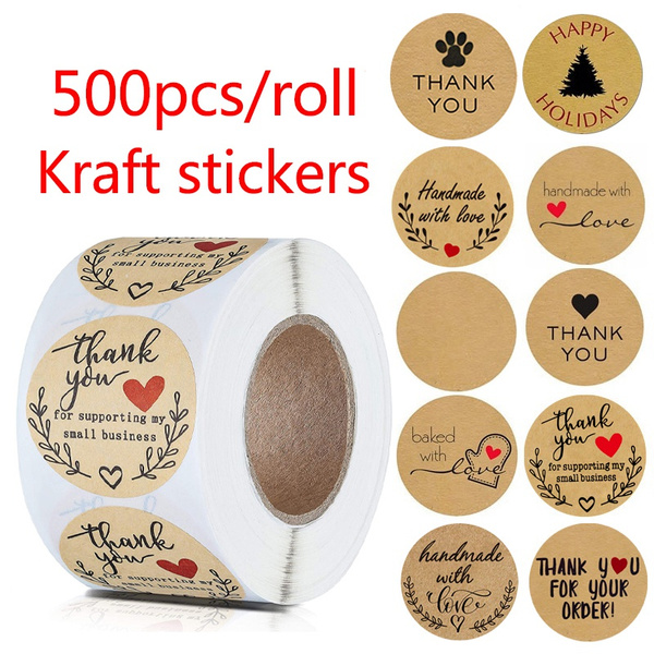 Pink Crafts Krafts Label Gift Shop packaging 40 FamilyFirst Tradings Handmade With love Heart Stickers