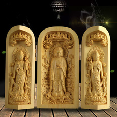 buddhastatue, Home & Living, carvingguanyin, buddhaartdecor