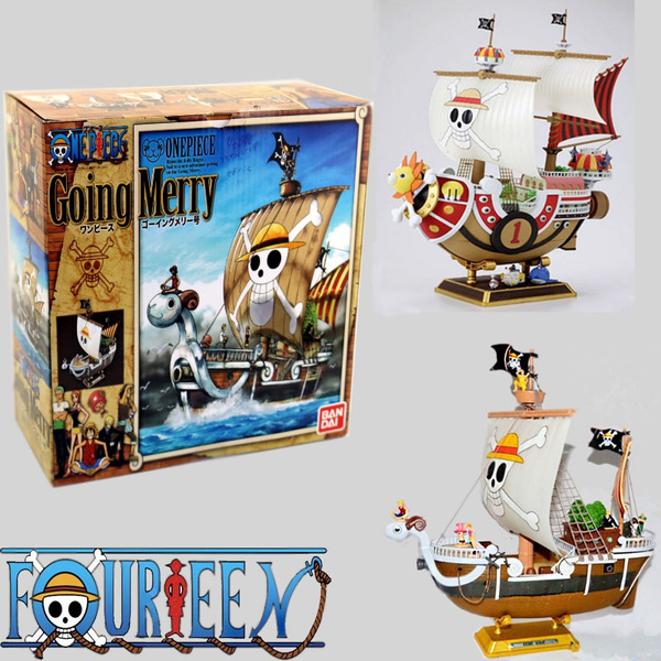 Japan One Piece Anime Sunshine Meri Pirate Ship Action Doll Pirate Ship ...