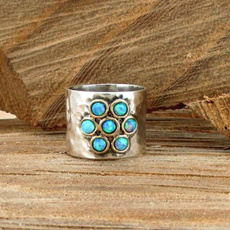Sterling, Turquoise, Engagement, wedding ring