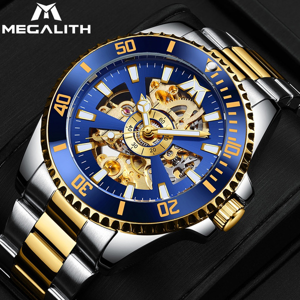 MEGALITH Brand Luxury Watches Men Automatic Watch Waterproof