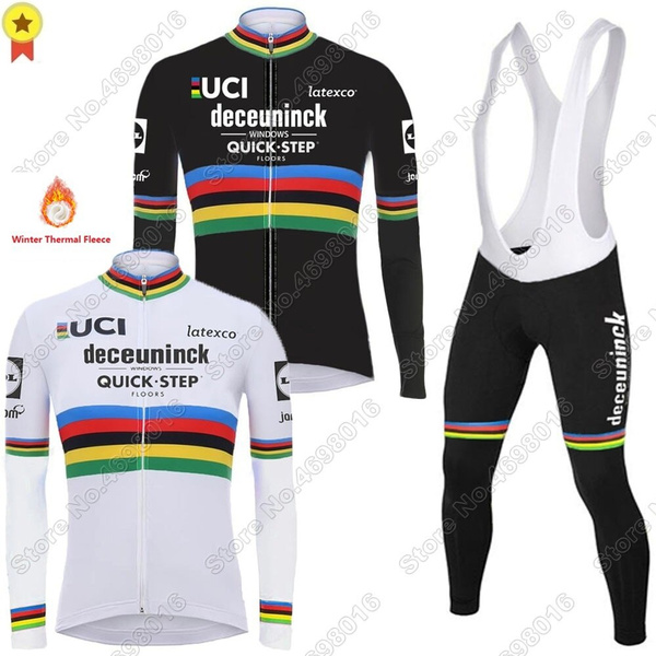 efter det fordelagtige triathlon 2021 World Champion Bike Clothing Deceuninck-Quick Step Cycling Jersey Set  Julian Alaphilippe Winter Jacket Maillot Cyclisme Ropa Ciclismo | Wish