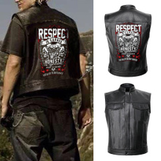 motorcyclevestleather, Vest, Fashion, skull