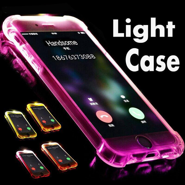 LED Call Light Up Flash Transparent Case for Iphone5 5S Iphone 6 6