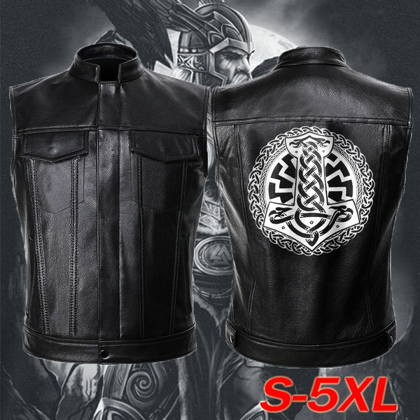 viking leather vest