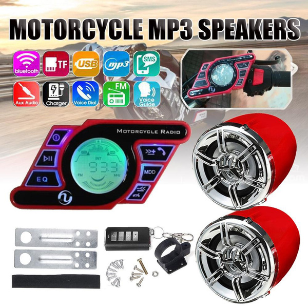 Motorcycle Studio bluetooth Audio Sound System Stereo Speaker Voice ...