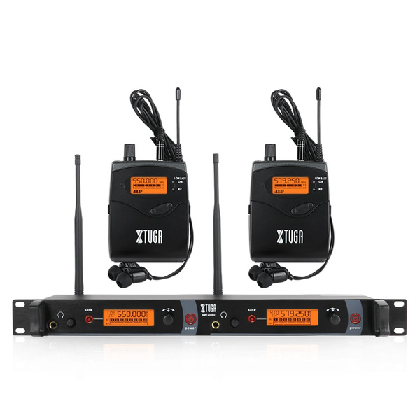 XTUGA RW2080 Whole Metal Wireless in Ear Monitor System 2 Channel