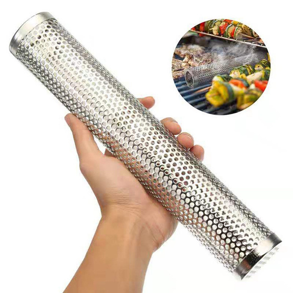 Stainless Steel BBQ Grill Smoker Box Tube For Wood Pellet Grill