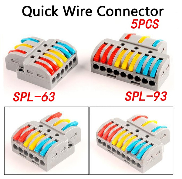 Quick Wire Connector Universal Wiring Cable Connectors Push-in ...