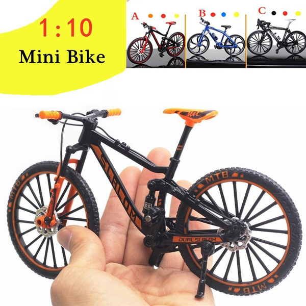 Mini Model Bike1 10 Alloy Bicycle Model Die casting Metal Finger Mountain Bike Toy Collection Children s Toys Wish