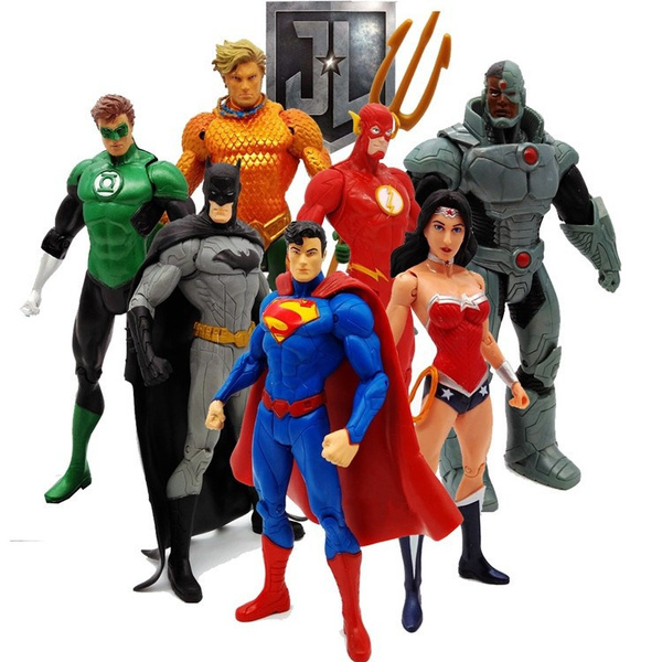 7 Pcs DC Justice League 7" Action Figure Toy Superman/Batman/Flash/Wonder woman 
