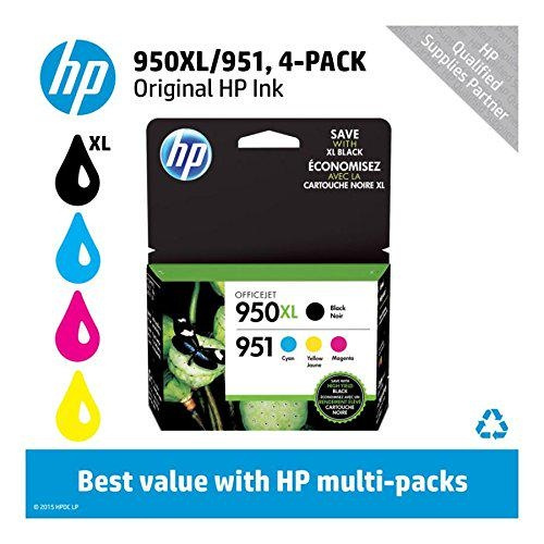 HP 950XL 951XL Inks 4-Pack Cartridges