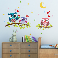 Owl, Decor, wallpapersticker, kidshomedecor