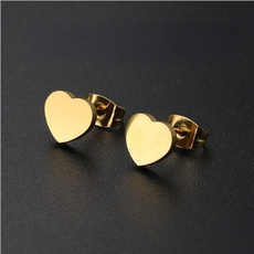 yellow gold, Heart, Dangle Earring, lover gifts
