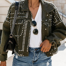 motorcyclejacket, Fashion, Long Sleeve, Coat