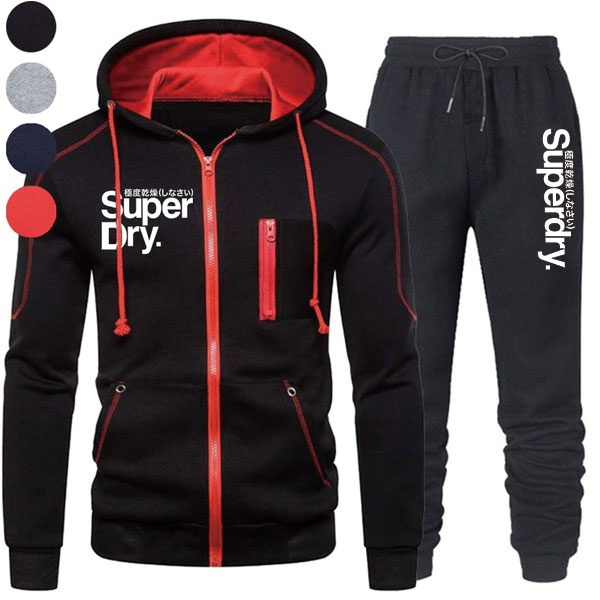 superdry sweat suit mens