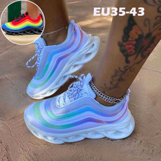 rainbow, Sneakers, bresthableshoe, Flats shoes